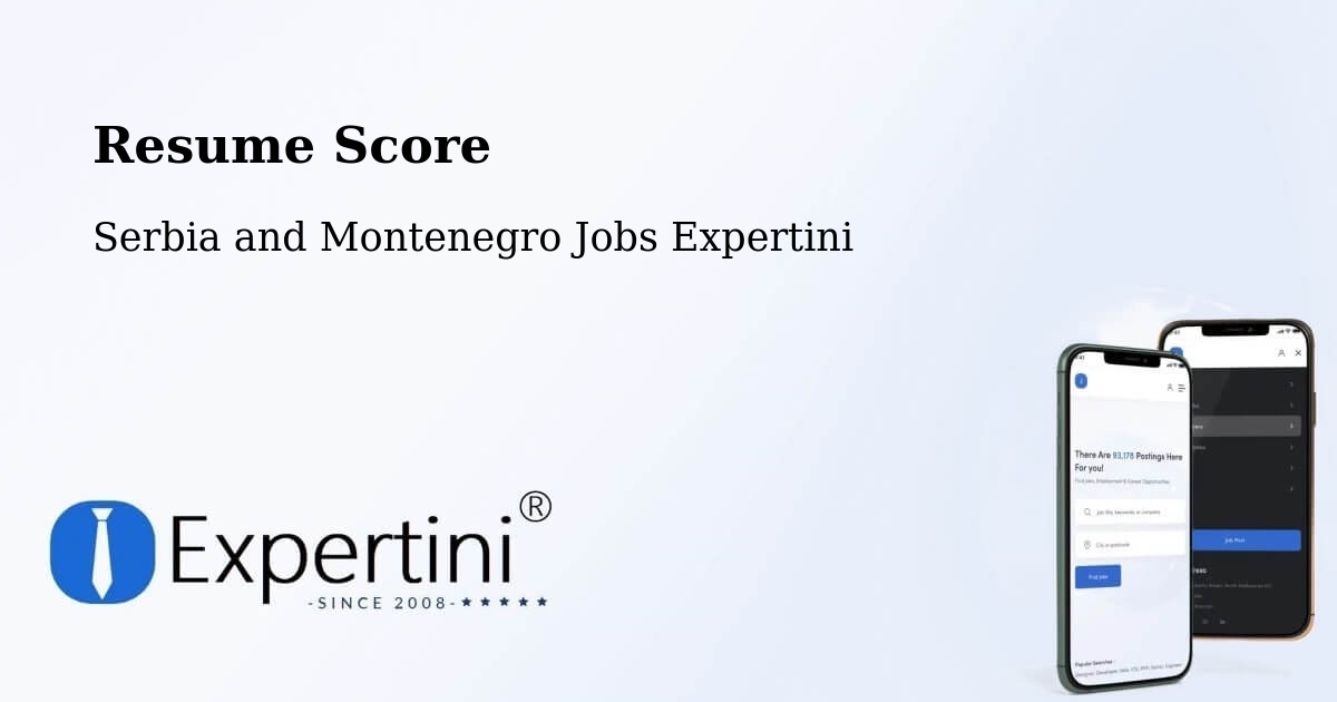 Resume Score & Job Description Match Tool – Summerside - Serbia and Montenegro Jobs Expertini